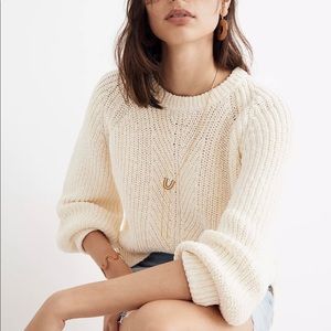 Madewell balloon-sleeve pullover sweater